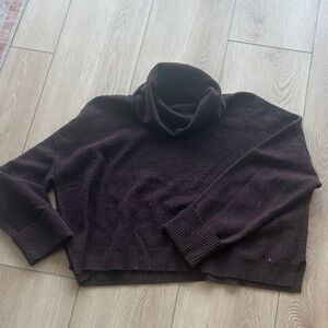 Free People Dark Brown/plum cashmere sweater